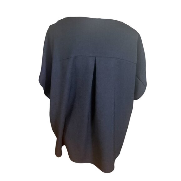 INDIVI by Atsuro Tayama Blue Oversized Blouse Top Japanese Minimalist XL - Picture 2 of 6